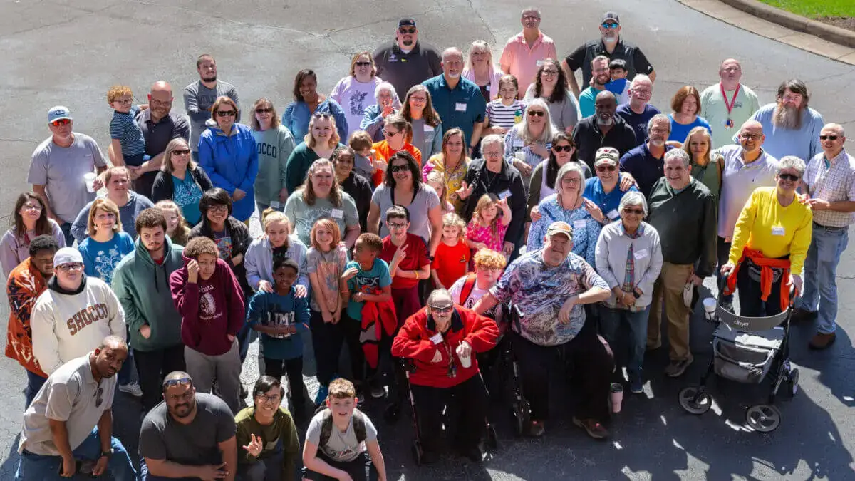 Group of deaf individuals attending conference